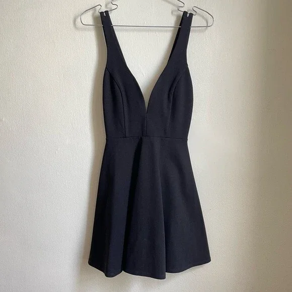 Lulus I Feel Good black skort dress XS Lulus I Feel Good black skort dress XS